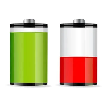 Battery levels Illustrazione stock