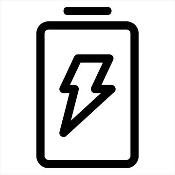 Battery line icon vector illustration isolated on white background Stock Illustration