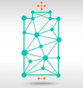 Battery linkage Stock Illustration