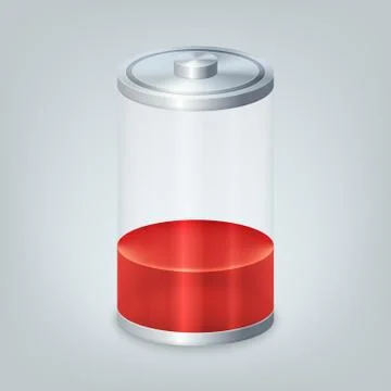 Battery with a little level of charge Stock Illustration