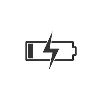 Battery load icon. Battery charge. Vector illustration, flat design. Stock Illustration