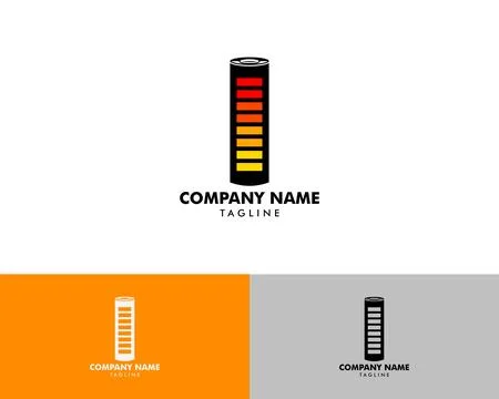 Battery logo template vector icon illustration design 스톡 일러스트