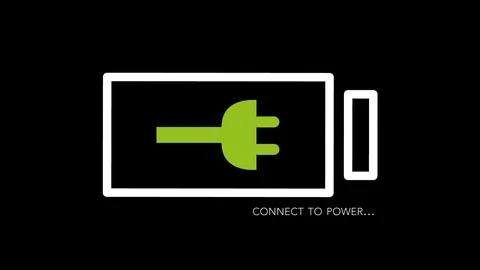 Battery low, connect to power notification Stock Footage 98578104