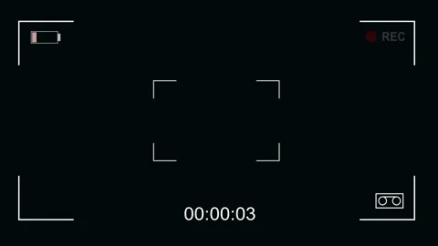 Battery Low dying battery version 2 cam corder Screen  viewfinder timecode 動画素材 171275145