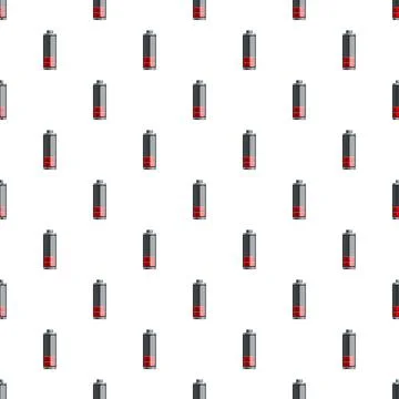 Battery low level indicator seamless pattern background 스톡 일러스트