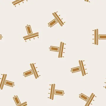 Battery manufacturing glyph seamless pattern Stock Illustration