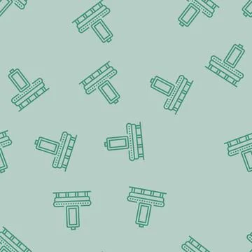 Battery manufacturing line seamless pattern Illustrazione stock