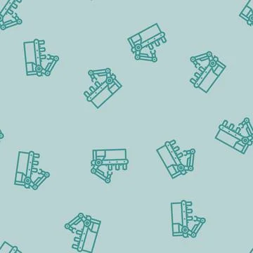 Battery manufacturing line vector seamless pattern Illustrazione stock