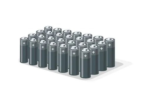 Battery Module Pack Rechargeable Lithium Ion Cells Stock Illustration