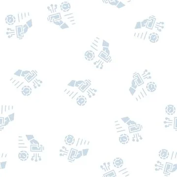 Battery optimize glyph seamless pattern Stockillustratie