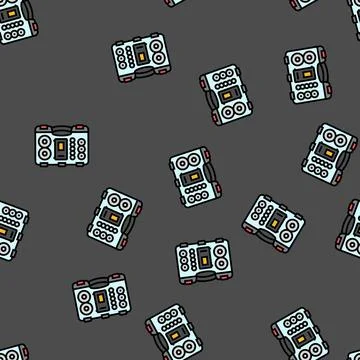Battery organizer garage tool vector seamless pattern イラスト素材
