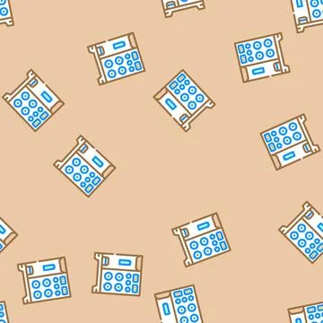 Battery organizer garage tool vector seamless pattern Illustrazione stock