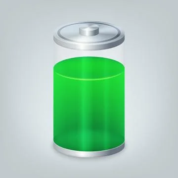 Battery with the overall level of charge Stock Illustration