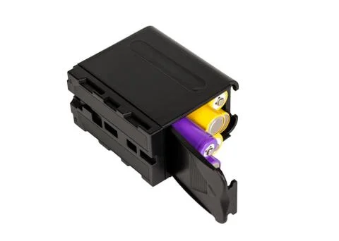 Battery pack adapter for camera. Battery case. Stock Photos