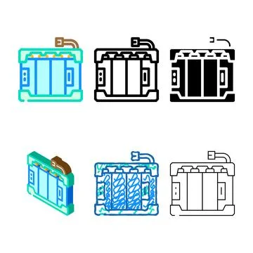 Battery pack pack energy storage color icon vector Stock Illustration