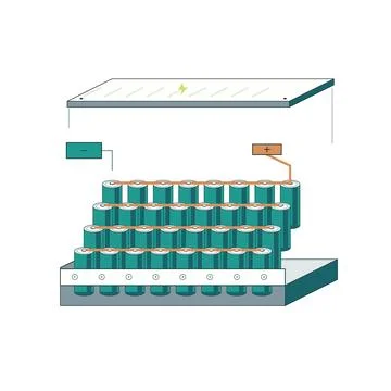 Battery pack structure vector illustration Stock Illustration