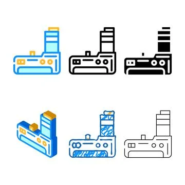 Battery pack styles color icon vector Illustrazione stock