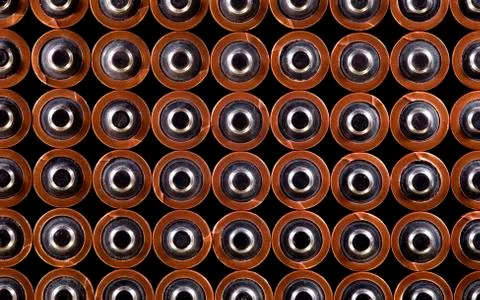Battery pack, top view Foto stock