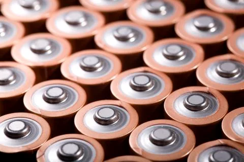 Battery pack, top view Stock Photos