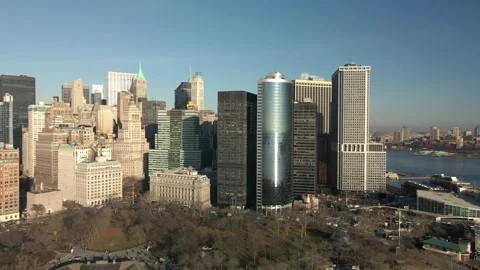 Battery Park pan shot Stock Footage 286053329