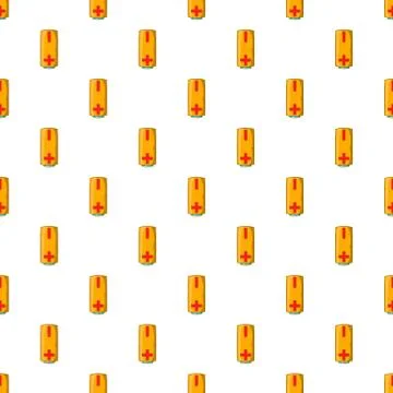 Battery pattern, cartoon style Illustrazione stock
