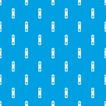 Battery pattern seamless blue Stock Illustration