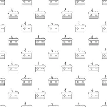 Battery pattern seamless Stock Illustration