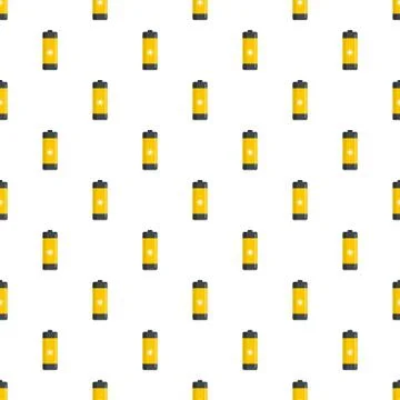 Battery pattern seamless vector Stock Illustration