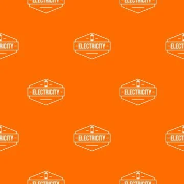 Battery pattern vector orange Illustrazione stock