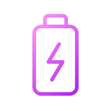 Battery pixel perfect gradient linear ui icon 스톡 일러스트