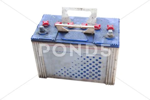 Battery - positive and negative (with clipping path) Stock Photos