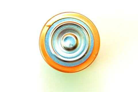Battery with positive side up Stock Photos