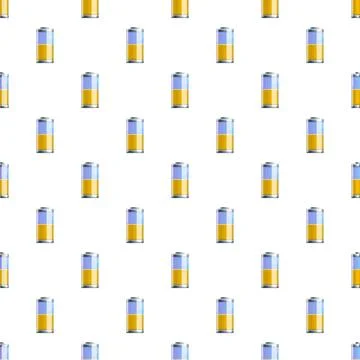 Battery power level indicator seamless pattern Stock Illustration