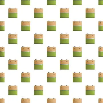 Battery power repeating pattern energy supply concept Stock Illustration