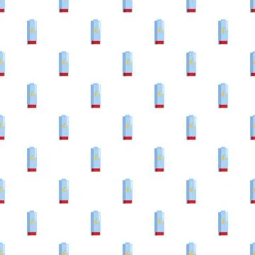 Battery power symbol seamless pattern with lightning bolt Stock Illustration