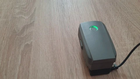 Battery pro 2. Charging the battery. Quadcopter battery Stock Footage 116470916