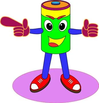 The battery ready in use for electronic Stock Illustration