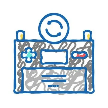 Battery replacement color icon vector isolated illustration Stock Illustration