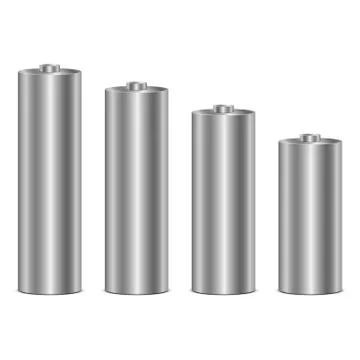 Battery set vector design illustration isolated on white background Stock Illustration