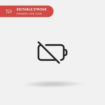 Battery Simple vector icon. Illustration symbol design template for web mobil Stock Illustration