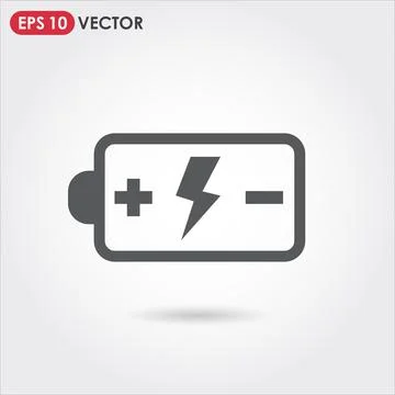 Battery single vector icon Stock Illustration