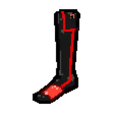 Battery socks heated pixel art vector illustration Stock Illustration