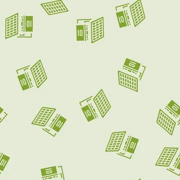 Battery solar panel glyph seamless pattern Ilustración de archivo