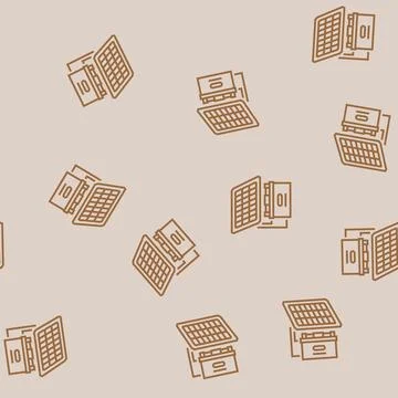 Battery solar panel line seamless pattern 스톡 일러스트