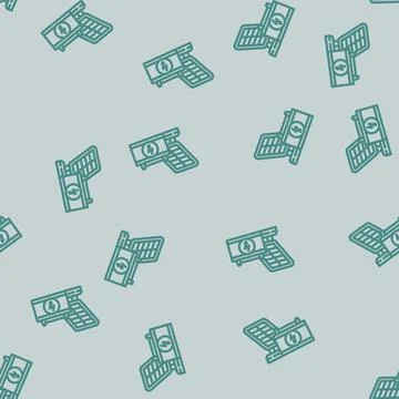 Battery solar panel line vector seamless pattern Stock Illustration