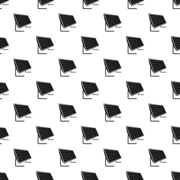 Battery solar panel pattern seamless vector 스톡 일러스트