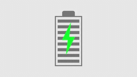 Battery Status Indicator Animation Charging Cycle and Low and full 動画素材 333471552