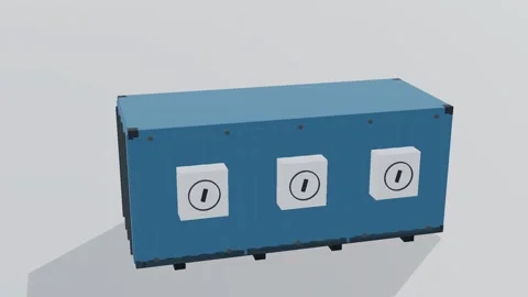 Battery storage energy 3d loop white background 3D animation seamless loop Vidéo 341849131