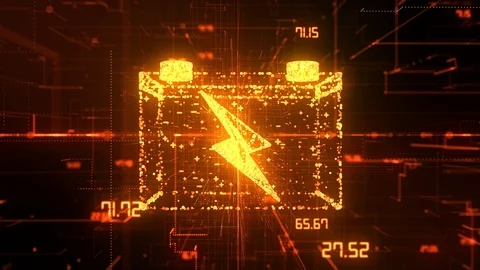 Battery storage for solar power a source of green electricity photovoltaic batte Stock Footage 107022301