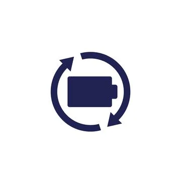 Battery swap icon, replace a battery Stock Illustration